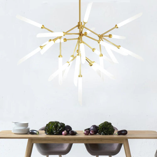 lustre postmoderne simple en forme de branche avec led luminaria