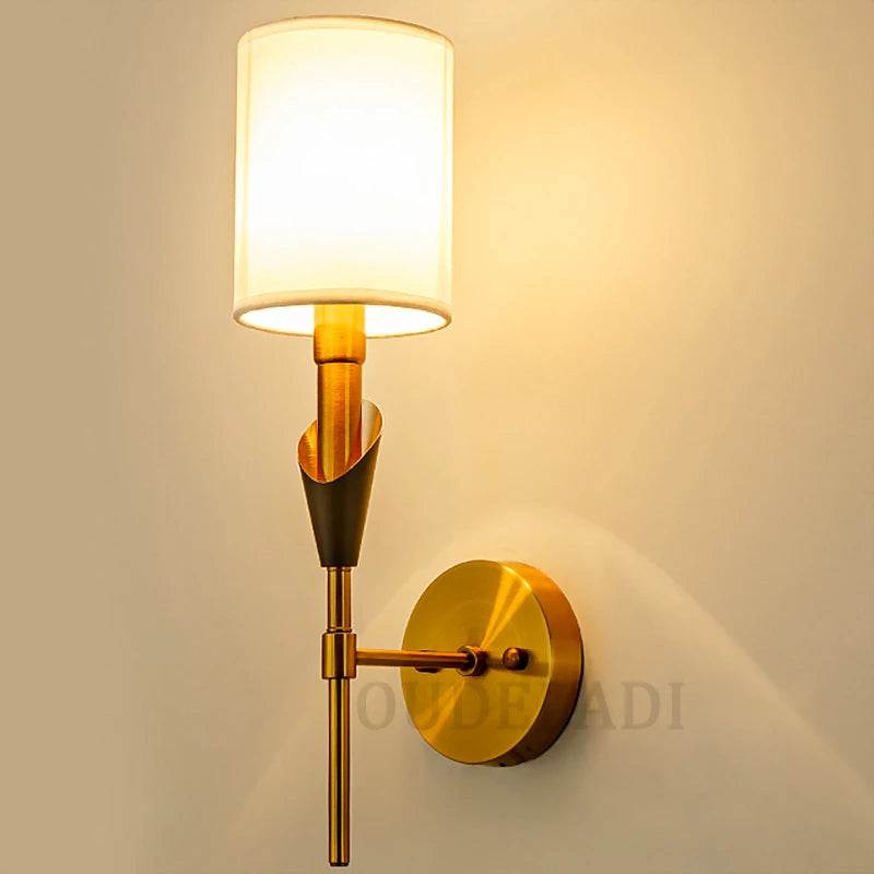 applique murale moderne avec abat-jour en tissu - vue 4 sur 9