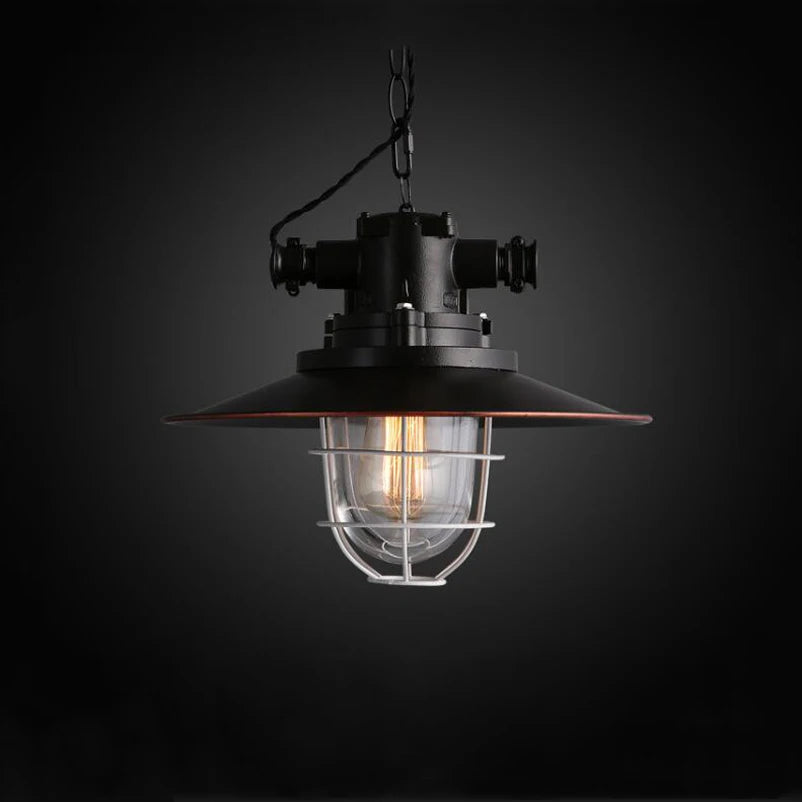Américain rétro Loft suspension Vintage lustre fer café Pub étude bureau Restaurant salle à manger cuisine éclairage lampes - vue 4 sur 7