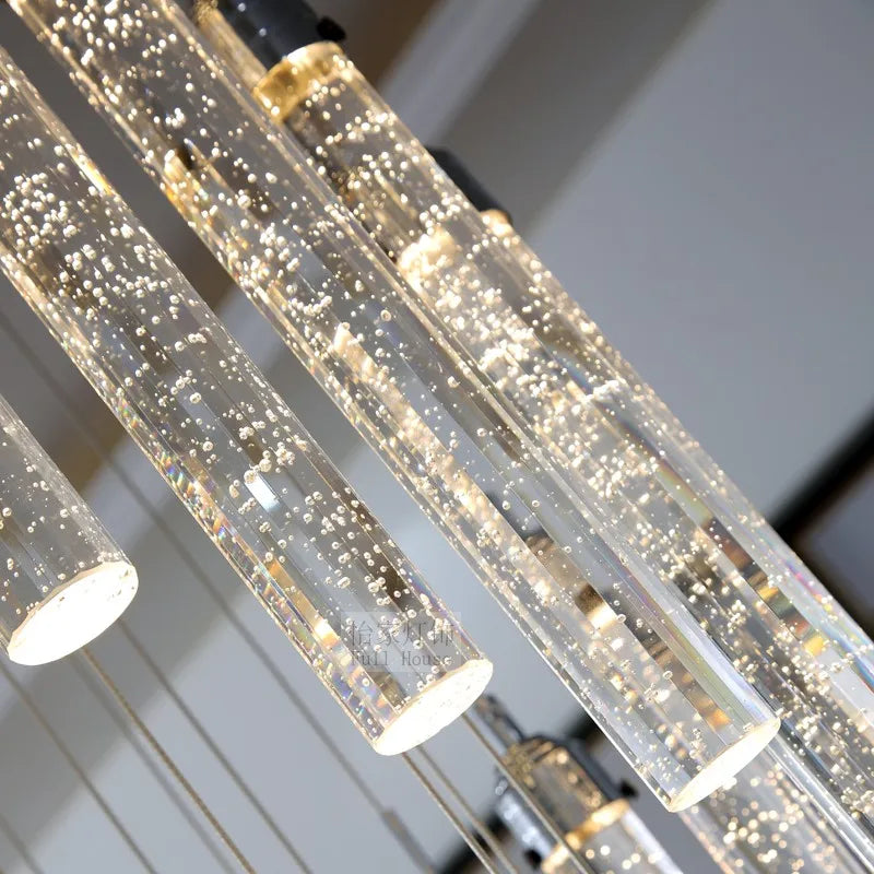 lustre à led spirale xl pour éclairage intérieur élégant - vue 2 sur 7