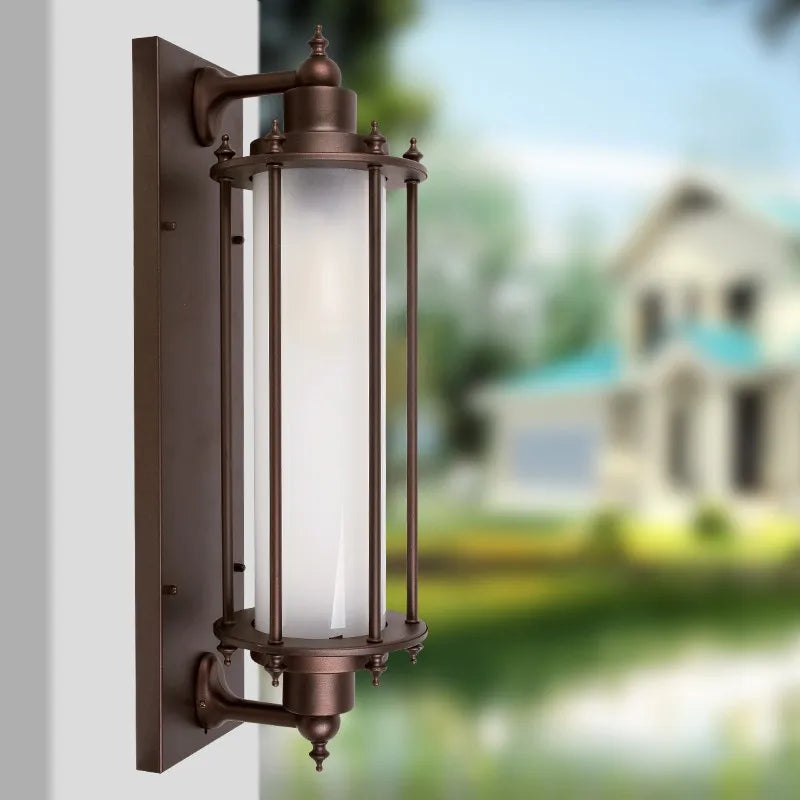 Applique murale extérieure aluminium rouille étanche jardin balcon allée décor - vue 8 sur 8