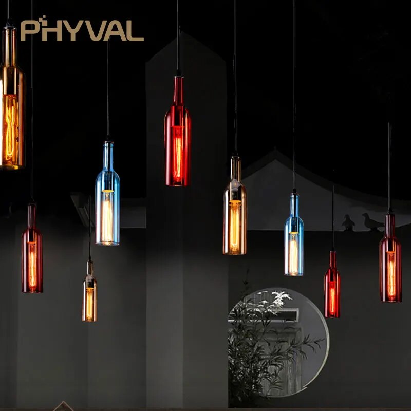 suspension led bouteille vin déco noël veilleuse - vue 3 sur 15