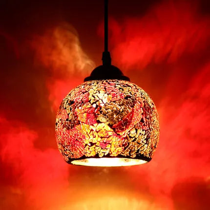 Turkish mosaic glass pendant light for hotels bars and restaurants - vue 13 sur 23