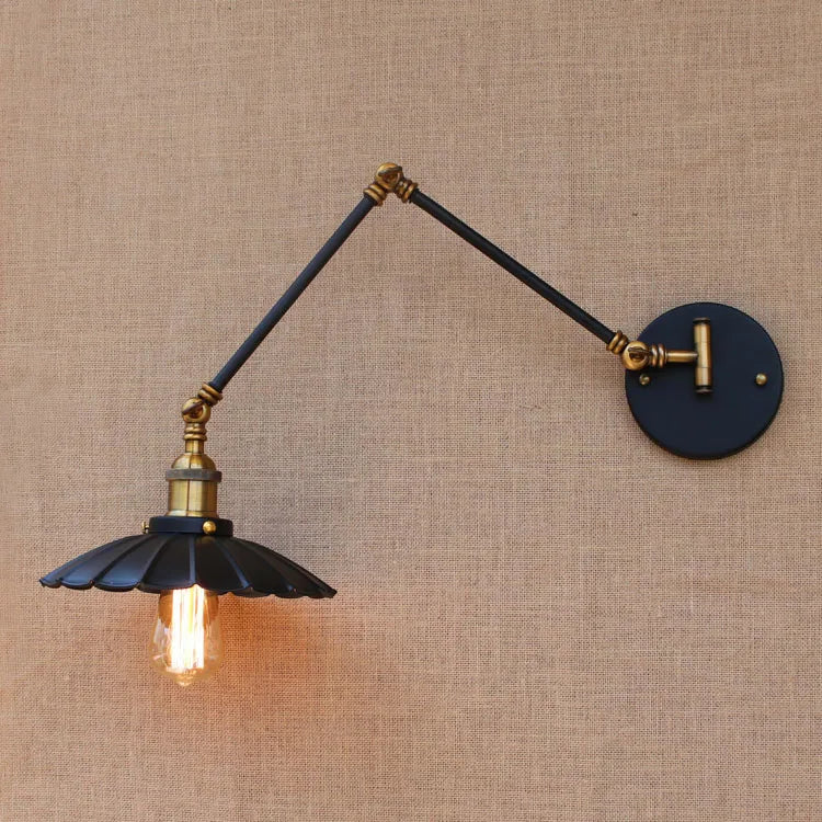 applique murale réglable longue style loft vintage avec led