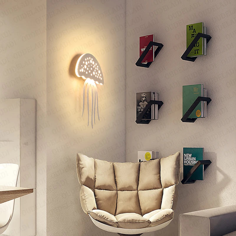applique murale led moderne méduse enfants