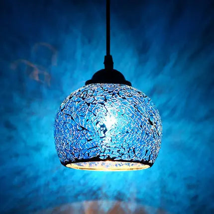 Turkish mosaic glass pendant light for hotels bars and restaurants - vue 9 sur 23