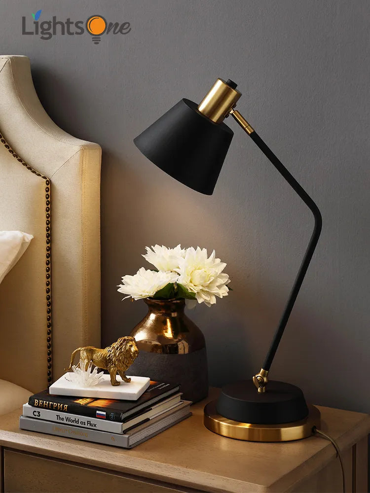 Lampe de table de chevet de chambre à coucher à coucher nordique - vue 3 sur 7