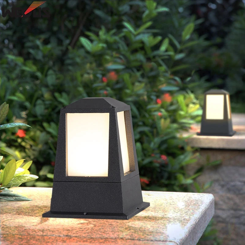 Waterproof column floor lamp for outdoor garden lighting - vue 5 sur 8