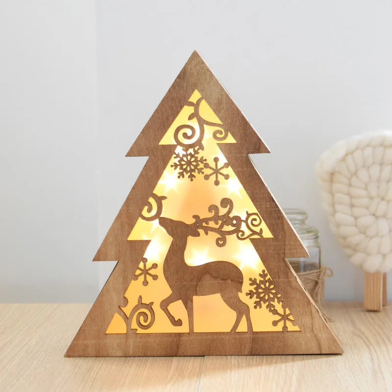 éclairage led vacances arbre noël cerf étoile décoration maison - vue 4 sur 11