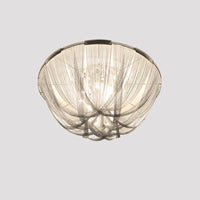 Plafonnier luxueux en aluminium avec pampilles et ampoule LED