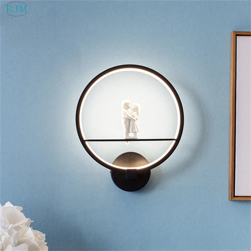 applique murale led moderne en fer pour événements romantiques - vue 4 sur 8