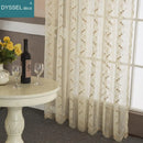 Voilage brodé motifs floraux style europe americain elegant