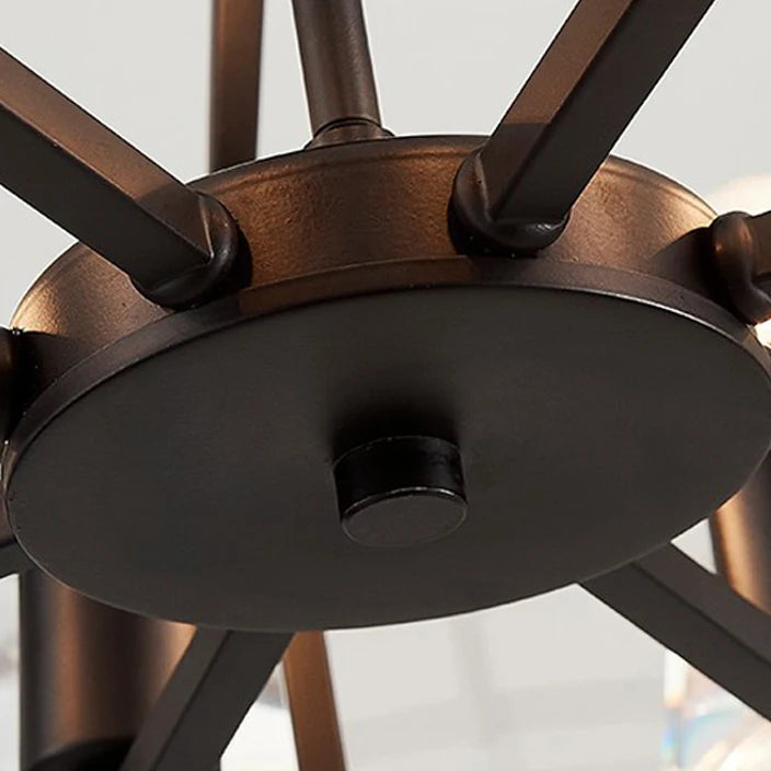 suspension en cristal fer nordique pour intérieur moderne - vue 5 sur 6