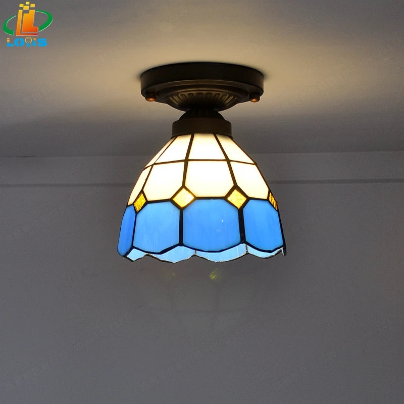 Modern minimalist tiffany ceiling light for contemporary decor - vue 3 sur 10