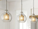 lustre en boule de verre industriel rétro pour loft hôtel restaurant