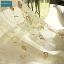 Voilage brodé floral festonné style américain salon chambre