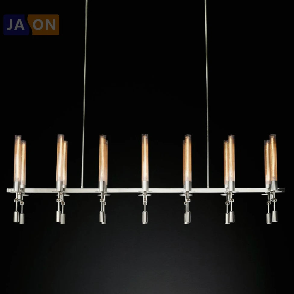 suspension vintage en fer et verre design personnalisé - vue 4 sur 12