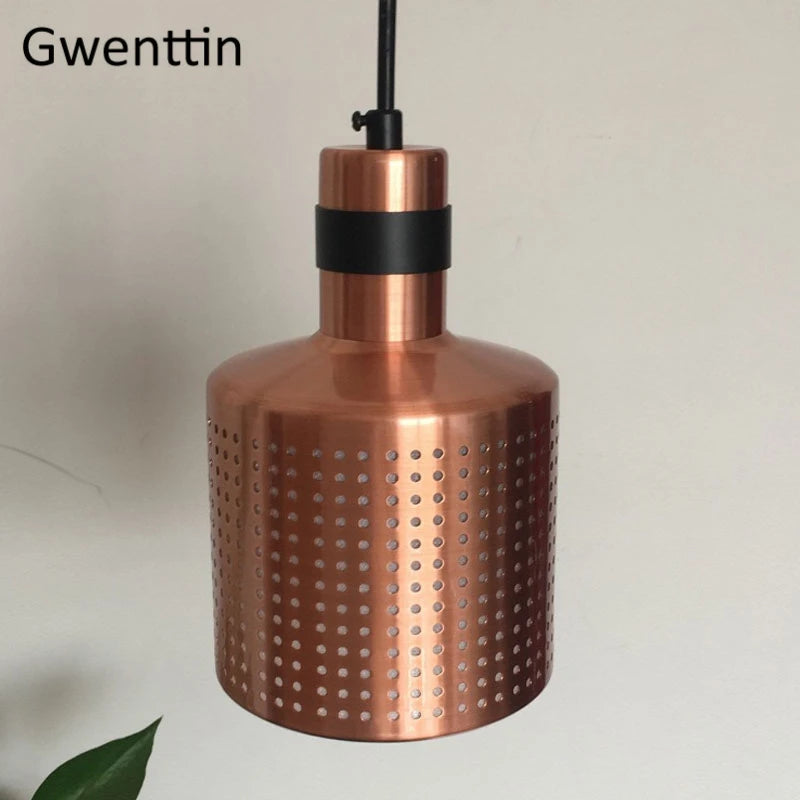 suspension moderne en laiton pour décoration intérieure style industriel - vue 7 sur 9
