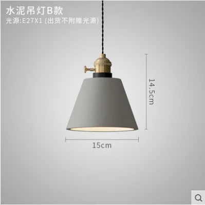 Luminaires suspendus LED en ciment nordique - vue 9 sur 10