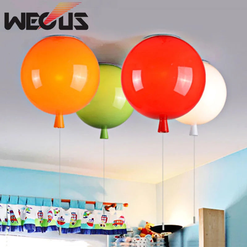 D200mm Colorful balloon light, Kid bedroom lamp, household living room kindergarten bar ceiling lamps - vue 4 sur 6