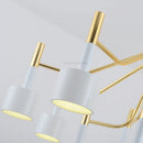 lustre noir postmoderne en métal pour cafés et restaurants