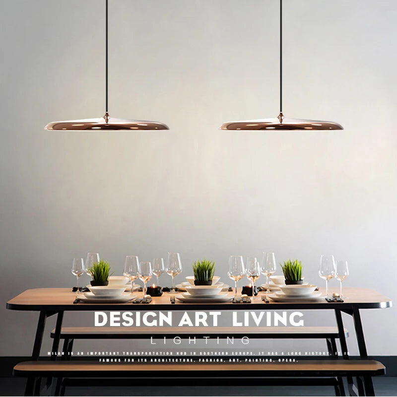 lampe suspendue led scandinave moderne design simple idéale pour bar - vue 6 sur 13