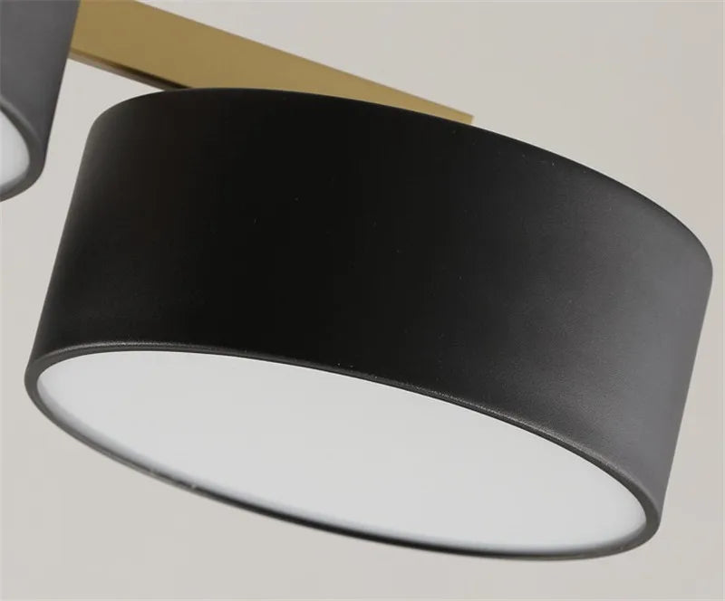 plafonnier moderne led 5 ou 10 têtes design rond acrylique métal - vue 6 sur 8