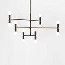 Lustre d'art en fer post-moderne éclairage Lustres en bambou créatifs LED lampe à main salon chambre cuisine Restaurant Lustres
