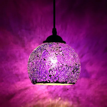 Turkish mosaic glass pendant light for hotels bars and restaurants - vue 10 sur 23