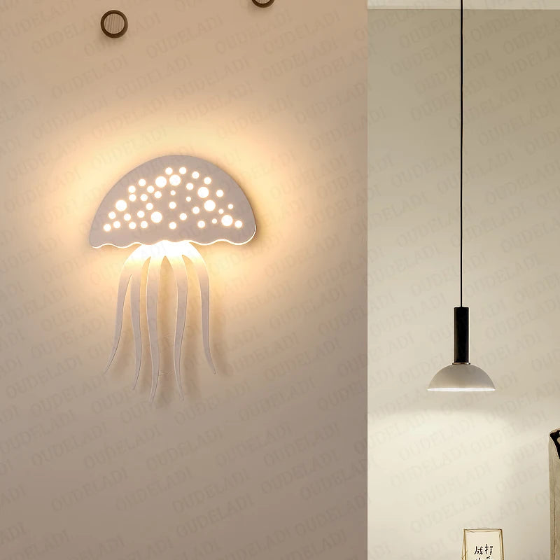 applique murale led moderne méduse enfants