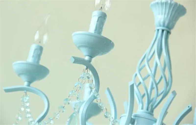 lustre en cristal de fer style pastoral européen élégant et raffiné - vue 5 sur 9