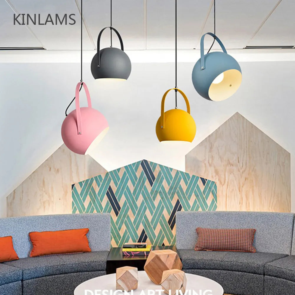 Suspension LED modernes lustre en fil coloré salle à manger Restaurant plafonniers E27 luminaires de décoration de la maison