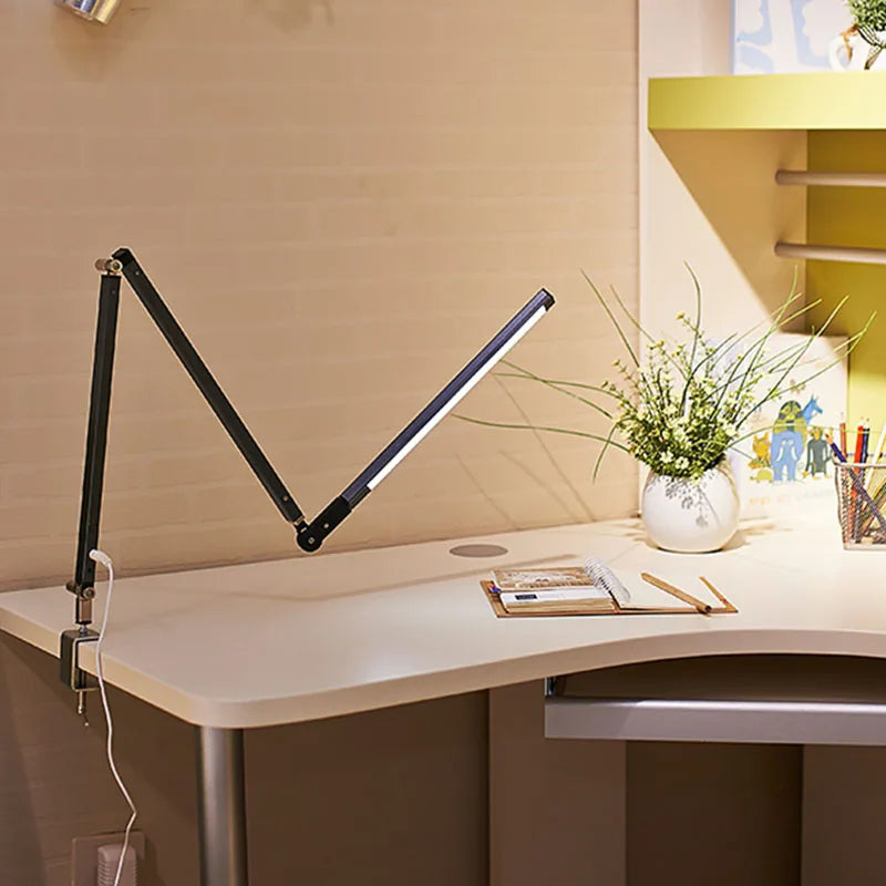 lampe de bureau led créative bras pivotant et intensité variable - vue 11 sur 10