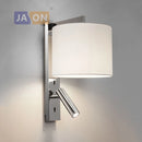 applique murale led nordique en fer et tissu rotatif sans fil