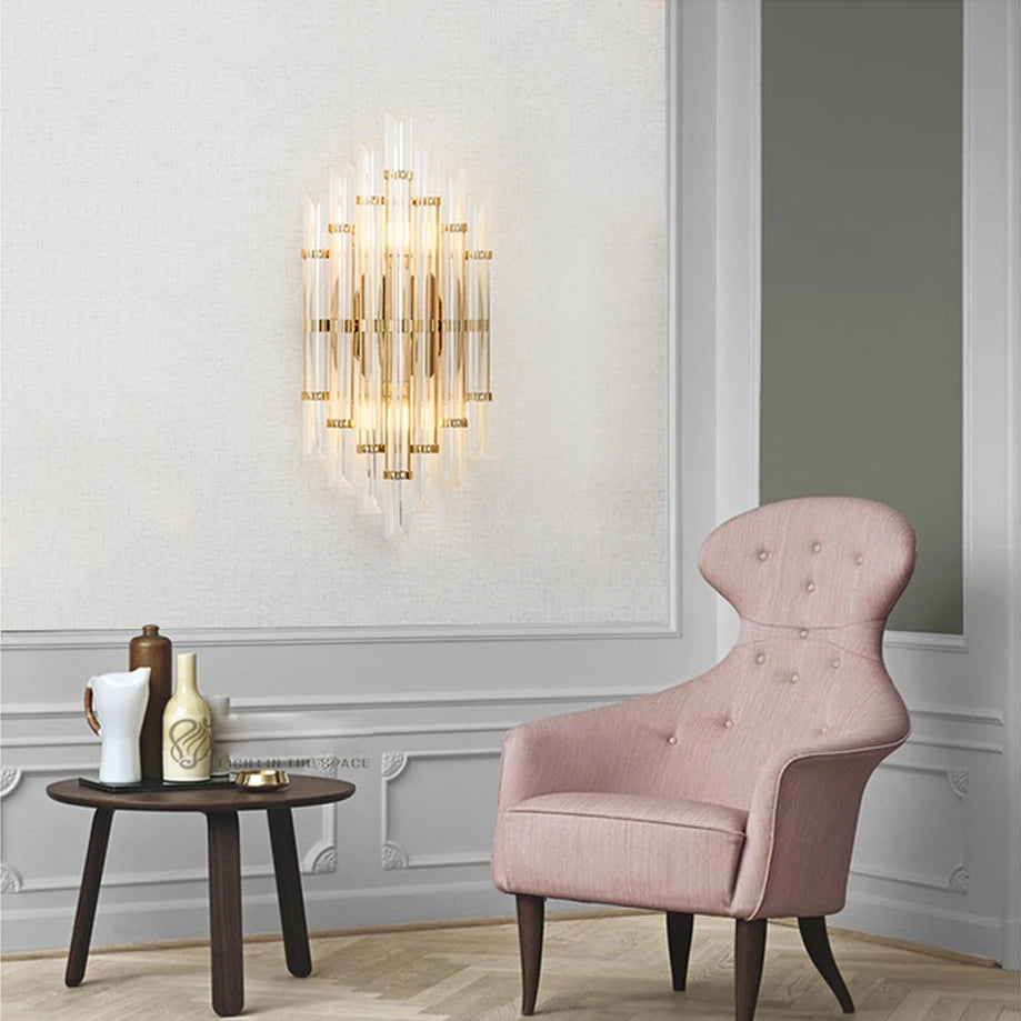 applique murale design en cristal et fer nordique pour intérieur moderne - vue 3 sur 6