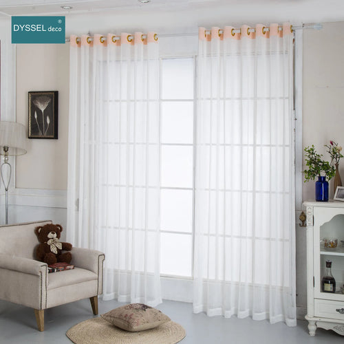 Voilage uni style européen léger pour salon chambre - vue 5 sur 10