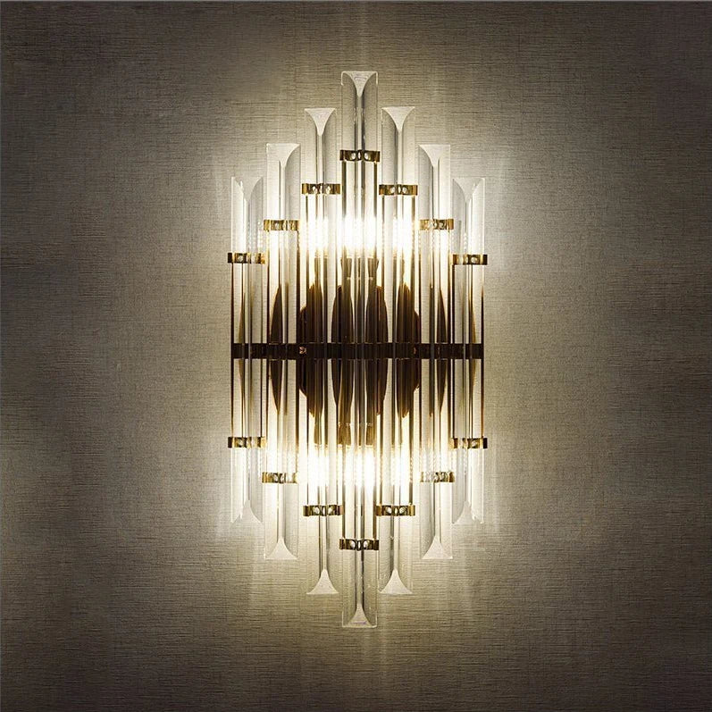 applique murale design en cristal et fer nordique pour intérieur moderne - vue 2 sur 6