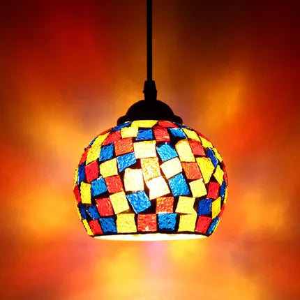 Turkish mosaic glass pendant light for hotels bars and restaurants - vue 23 sur 23