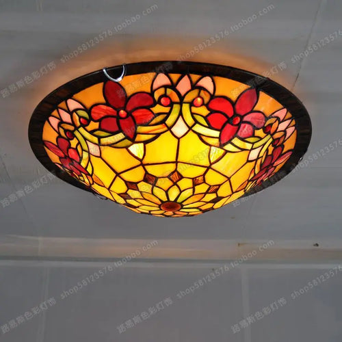 16 Inches European Rabbit Flower Children's Room Bedroom Bedroom Ceiling Glass Costume Jewelery Tiffanylamps Balcony - vue 6 sur 6