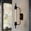 applique murale tube vapeur rétro américain vintage noir