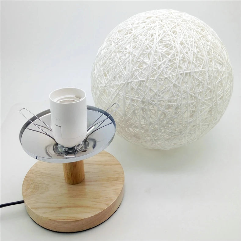 lampe de bureau vintage en bois avec protection de la vue led - vue 2 sur 5