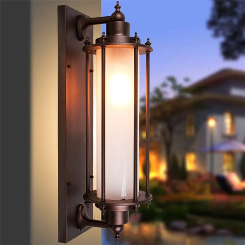 Applique murale extérieure aluminium rouille étanche jardin balcon allée décor - vue 4 sur 8