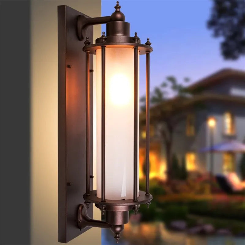 Applique murale extérieure aluminium rouille étanche jardin balcon allée décor - vue 4 sur 8