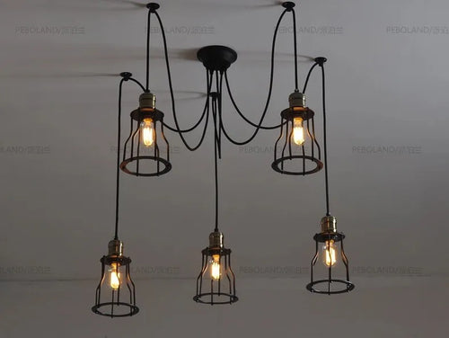 lustre rétro nordique vintage réglable design art spider