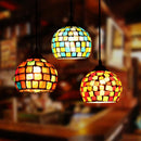 Turkish mosaic glass pendant light for hotels bars and restaurants
