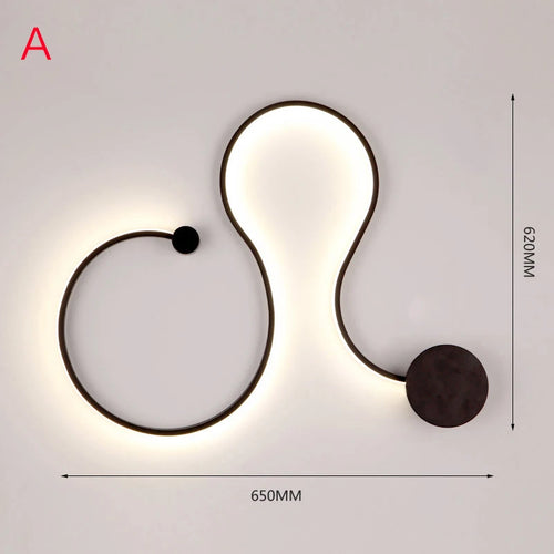 [YGFEEL] Applique murale LED Chambre moderne à côté de la lampe Étude Éclairage de lecture Applique murale Salon Décoration créative Appliques murales - vue 3 sur 14