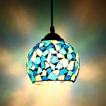 Turkish mosaic glass pendant light for hotels bars and restaurants - vue 13 sur 23