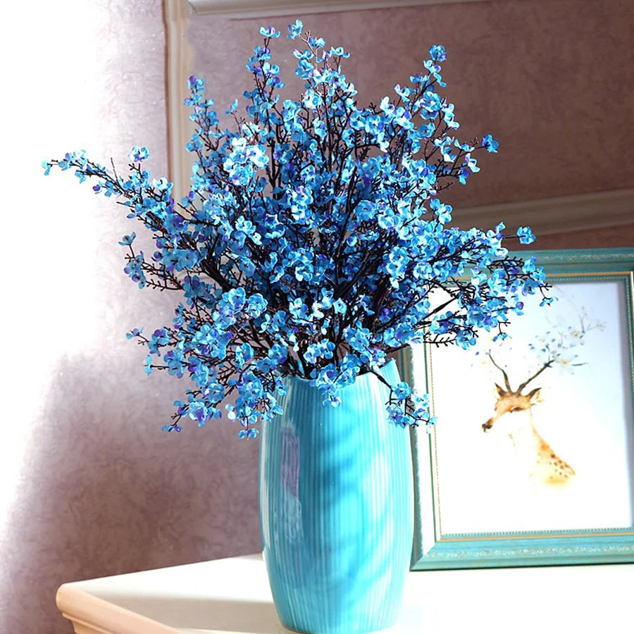 branche fleur cerisier rose en plastique pour décoration mariage et bricolage - vue 5 sur 13