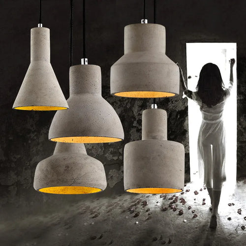 gzmj suspension industriel luminaire vintage ciment pour bar café