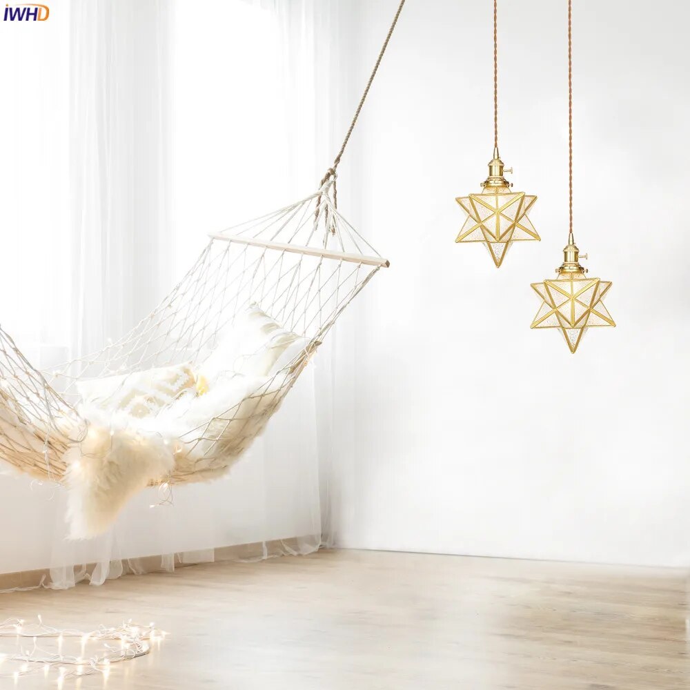 suspension led moderne nordique maison cuivre verre - vue 11 sur 17
